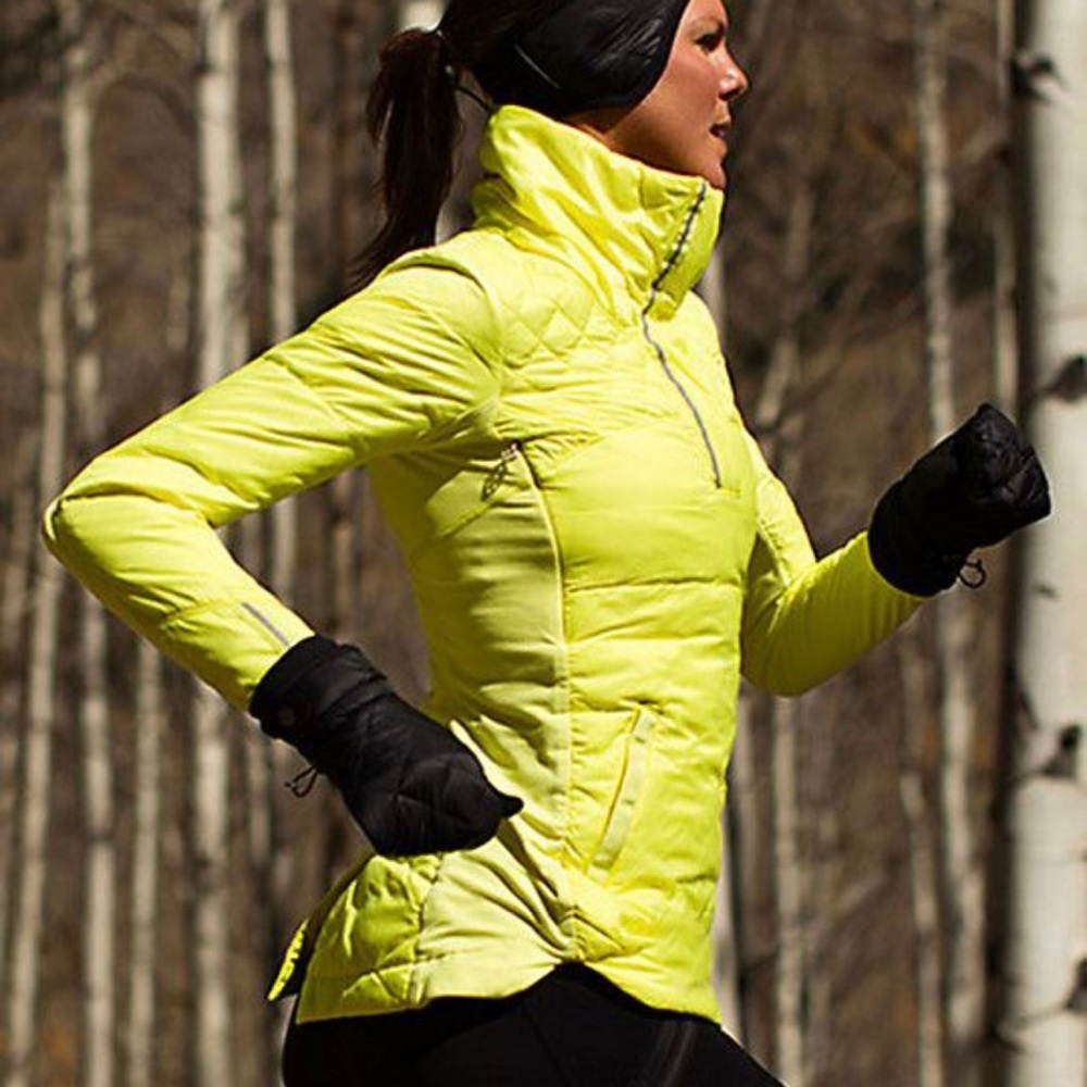 Lululemon What the Fluff Polar Yellow Down Pullover Size 4